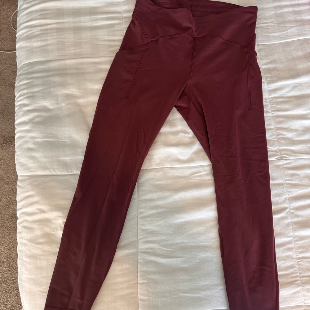 Lululemon Athletica Burgundy Leggings